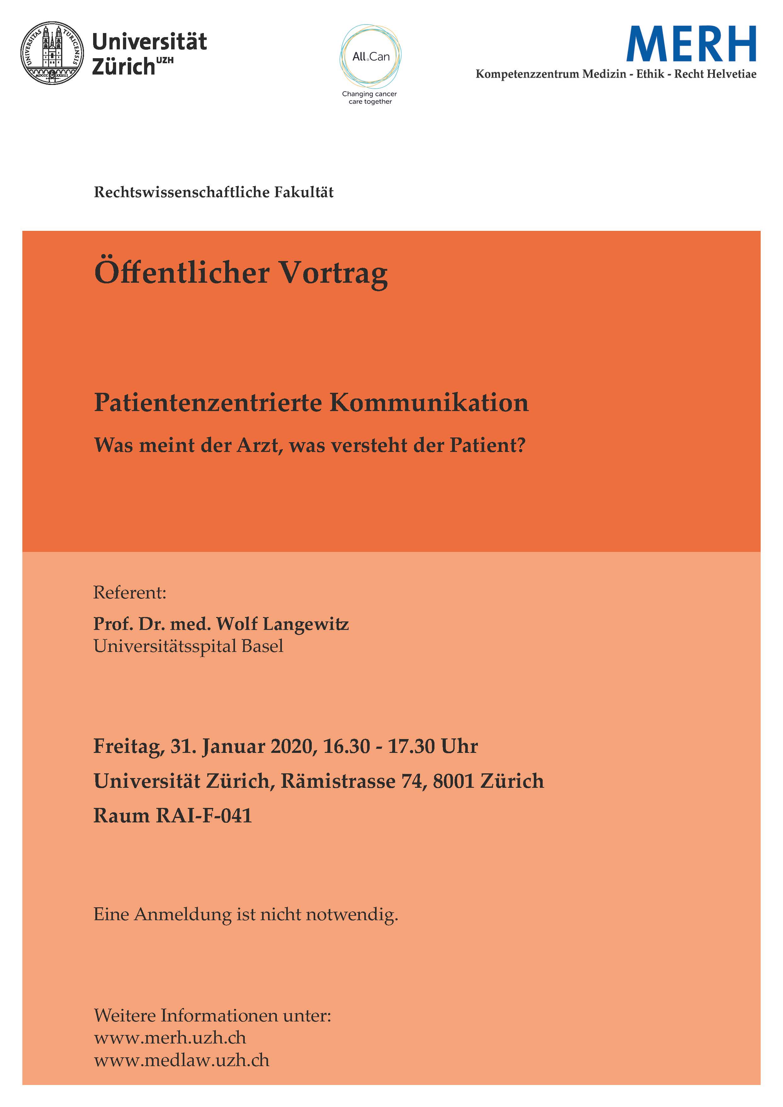 Flyer Vortrag Prof. Langewitz